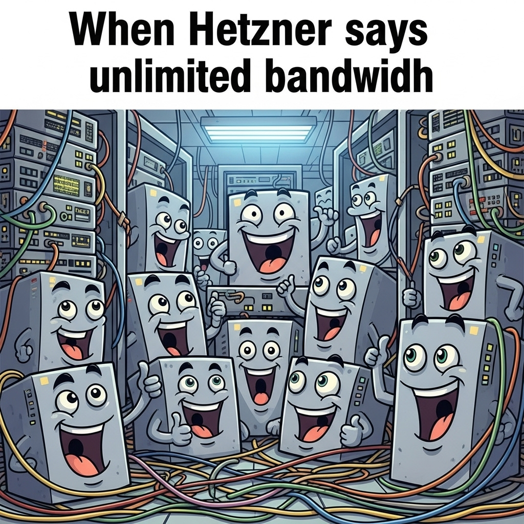 Hetzner server room meme