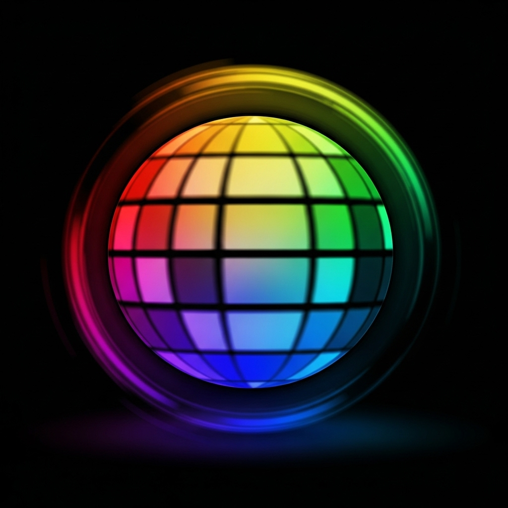 Spinning retro computer icon